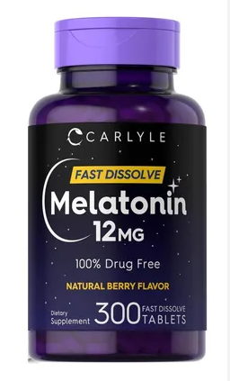 Carlyle Melatonina 12 mg | 300 cápsulas blandas | para adultos | Sin OMG, suplemento sin gluten