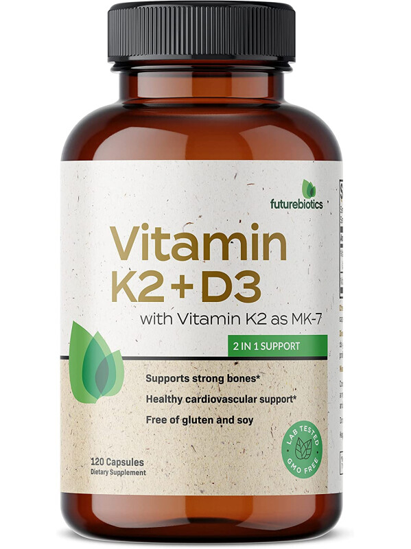 Futurebiotics Vitamina K2 (MK7) con suplemento D3 120 CAPS