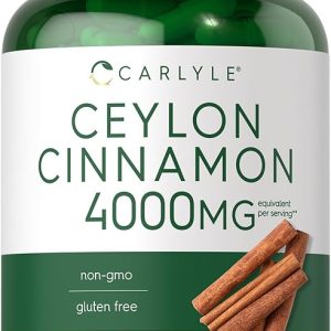 Carlyle Cápsulas de canela de Ceilán 4000 mg | 120 unidades | Suplemento sin OMG y sin gluten